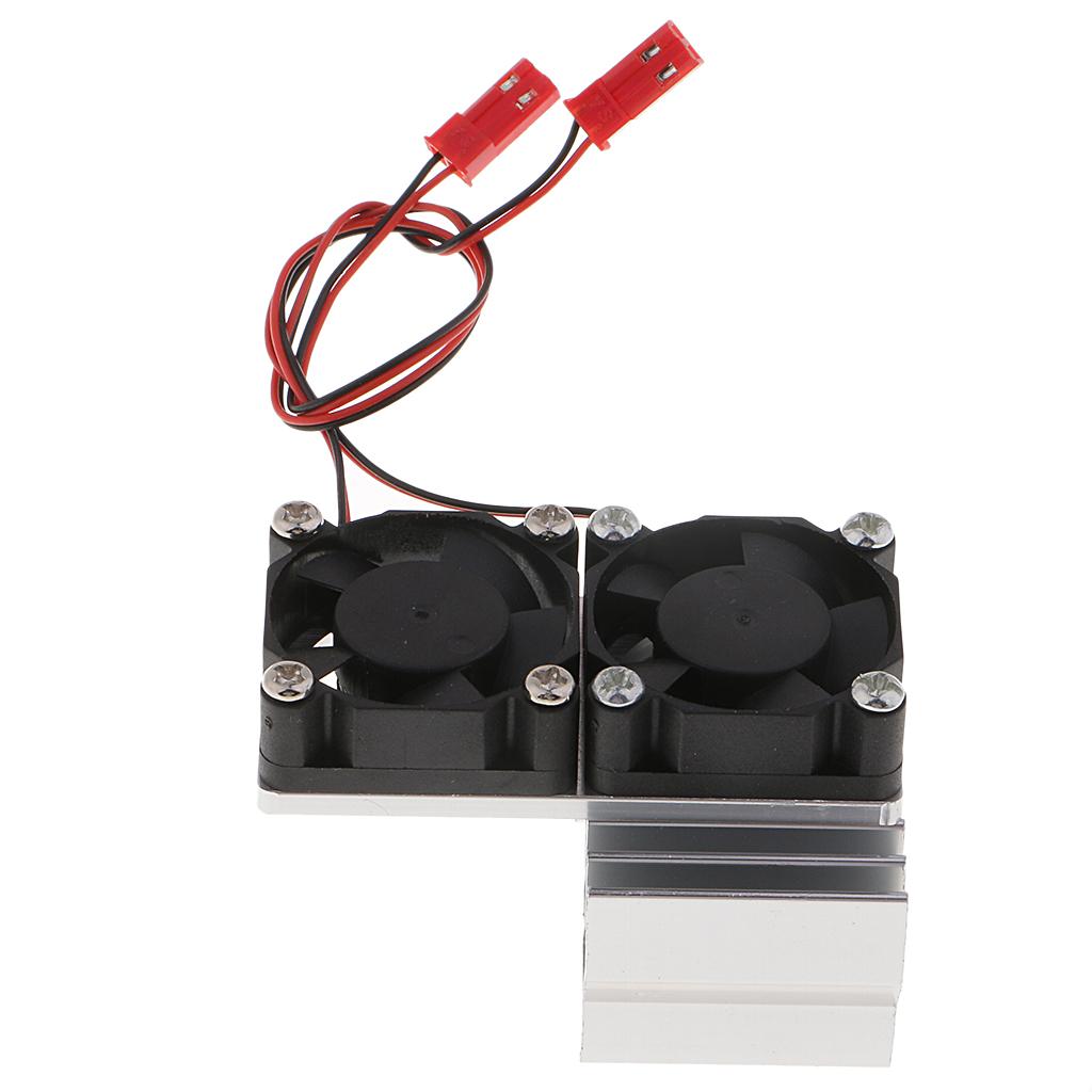 Brushed Brushless Motor Heatsink Radiator and Cooling Fan for 550 540 Silver