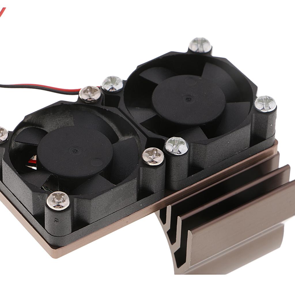 Brushed Brushless Motor Heatsink Radiator and Cooling Fan for 550 540 Brown