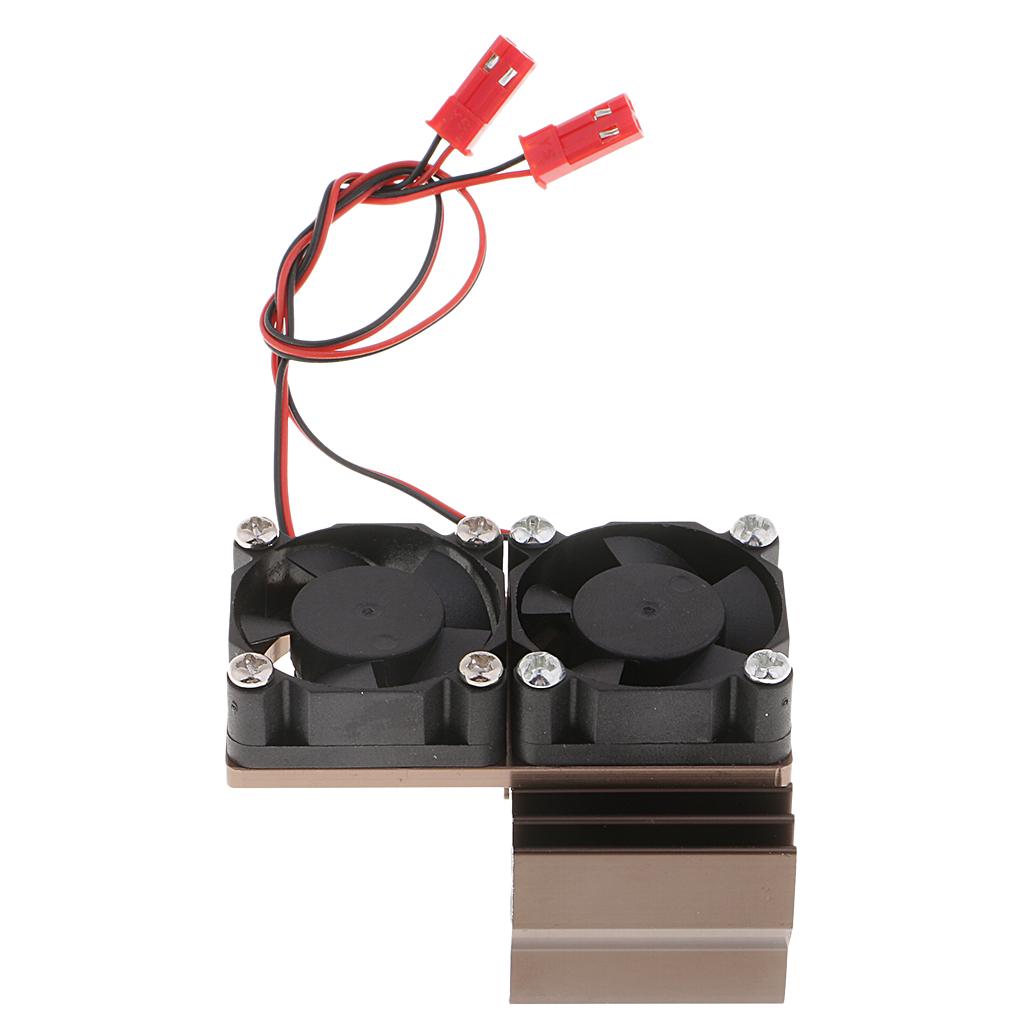 Brushed Brushless Motor Heatsink Radiator and Cooling Fan for 550 540 Brown