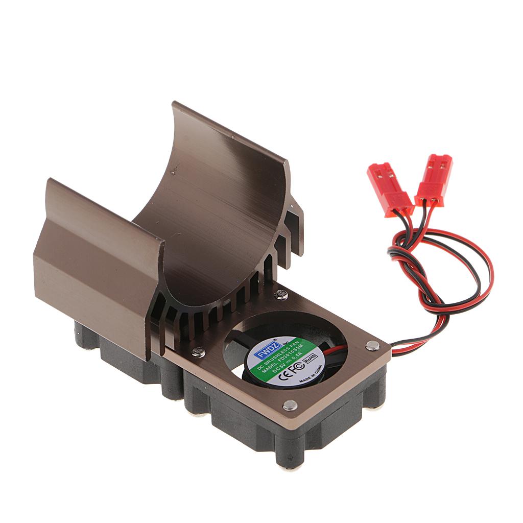 Brushed Brushless Motor Heatsink Radiator and Cooling Fan for 550 540 Brown