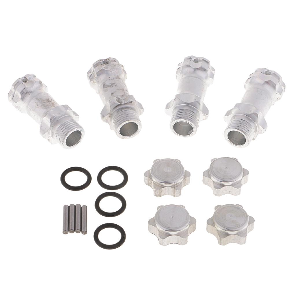 Metal 17mm Hex Hub 30mm Extension Adapter Longer Combiner for RC Car Silver