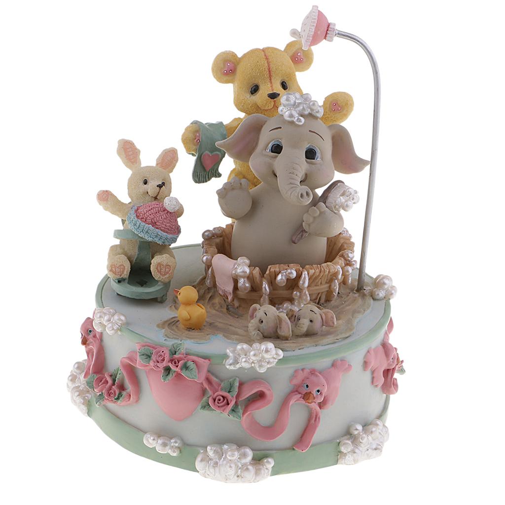 Cute Music Box Resin Musical Box Romantic Birthday Gift for Children Kids