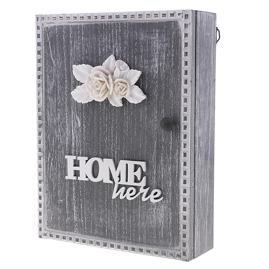 Home DIY Furniture Wall Hang Shelf Letter Key Rack Organizer Cabinet 801A