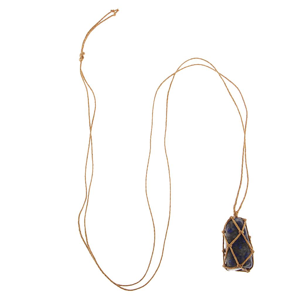 Natural Crystal Lapis Lazuli Stone Pendant Chains Necklace for Women Jewelry