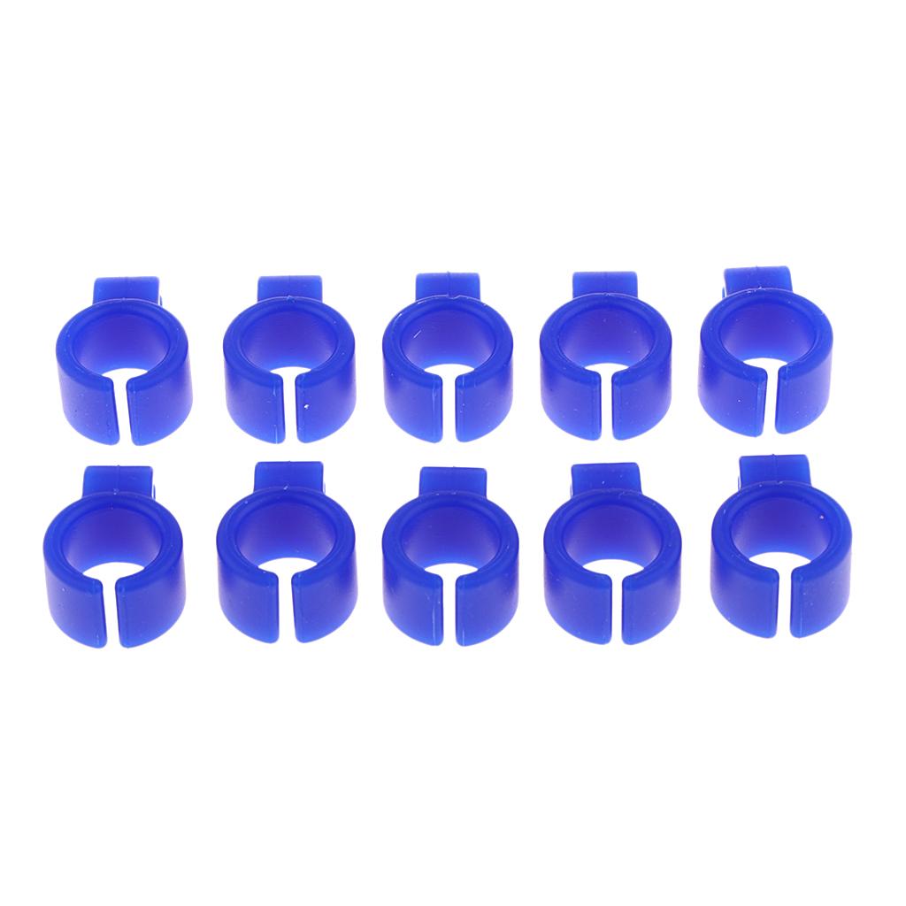 10pcs Silica Gel Resin Cigarette Finger Rings Smoker Hand Holder Blue