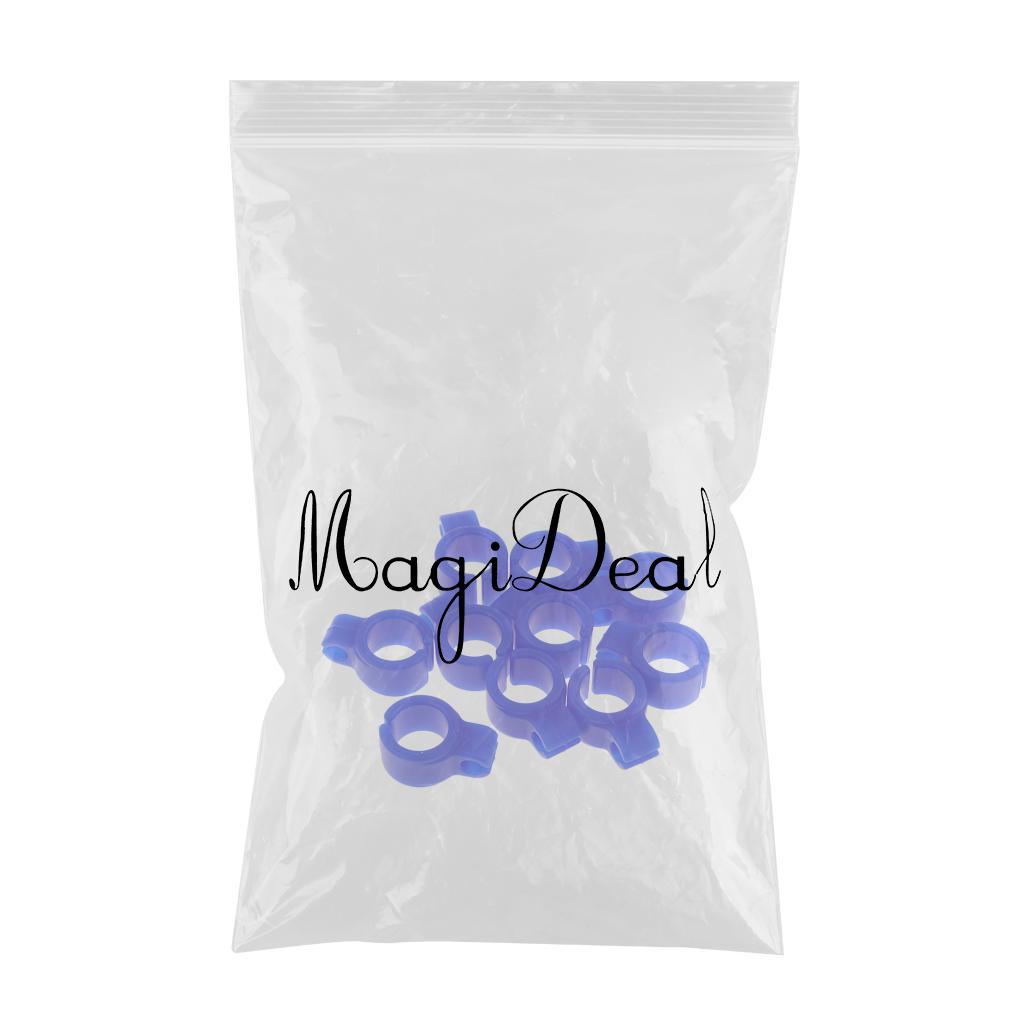 10pcs Silica Gel Resin Cigarette Finger Rings Smoker Hand Holder Blue