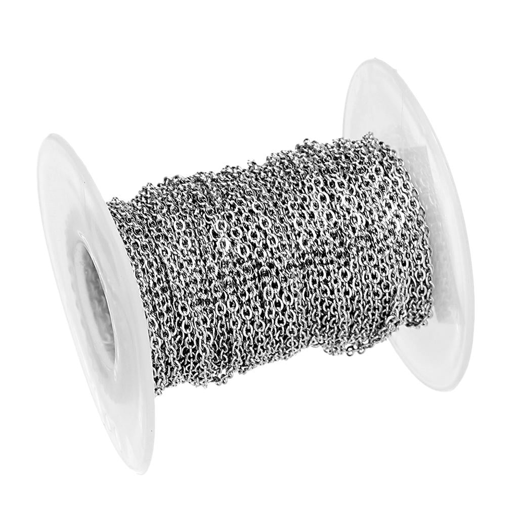 10 Yard DIY Steel Cable Open Link Jewelry Making Chain Accessories 1mm