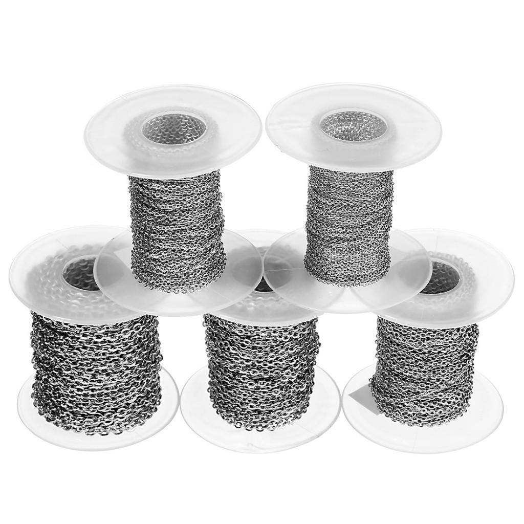 10 Yard DIY Steel Cable Open Link Jewelry Making Chain Accessories 1mm