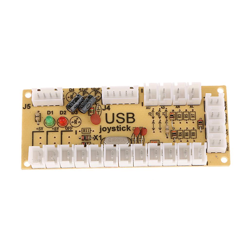 Zero Delay USB Encoder Board PC Controller Joystick DIY Kits for Arcade Game Black