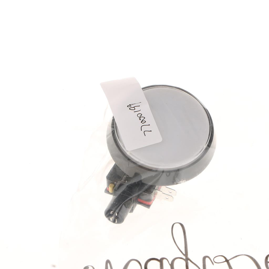 60mm Round Game Machine Arcade Push Button LED Illuminated+Switch 12V White