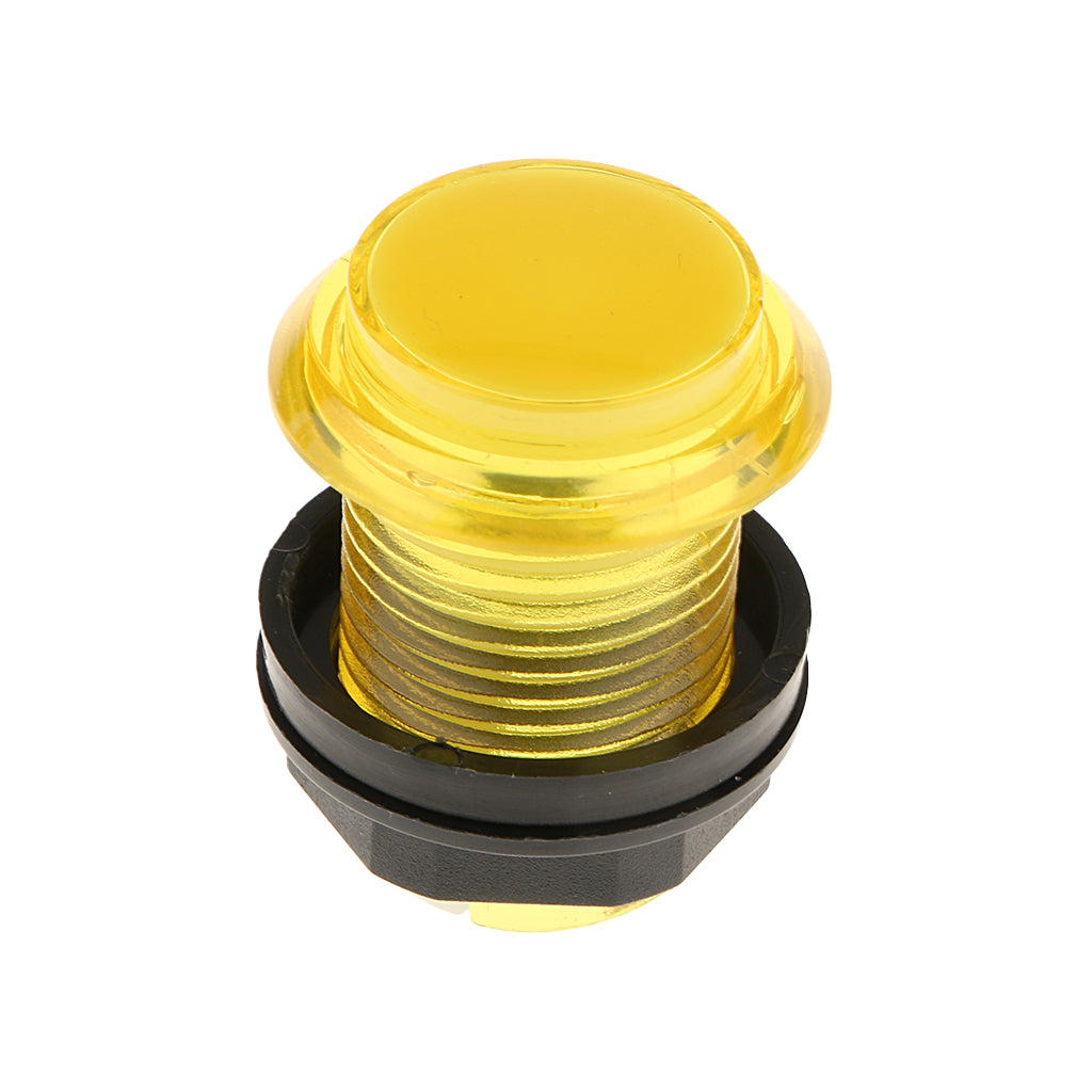 32mm Round Game Machine Arcade Push Button LED Illuminated & Switch DC12V Yellow