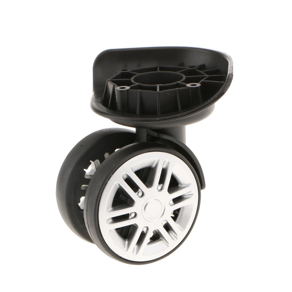 Universal Swivel Casters Wheels Dual Roller Wheel for Luggage - YJ-002 Black