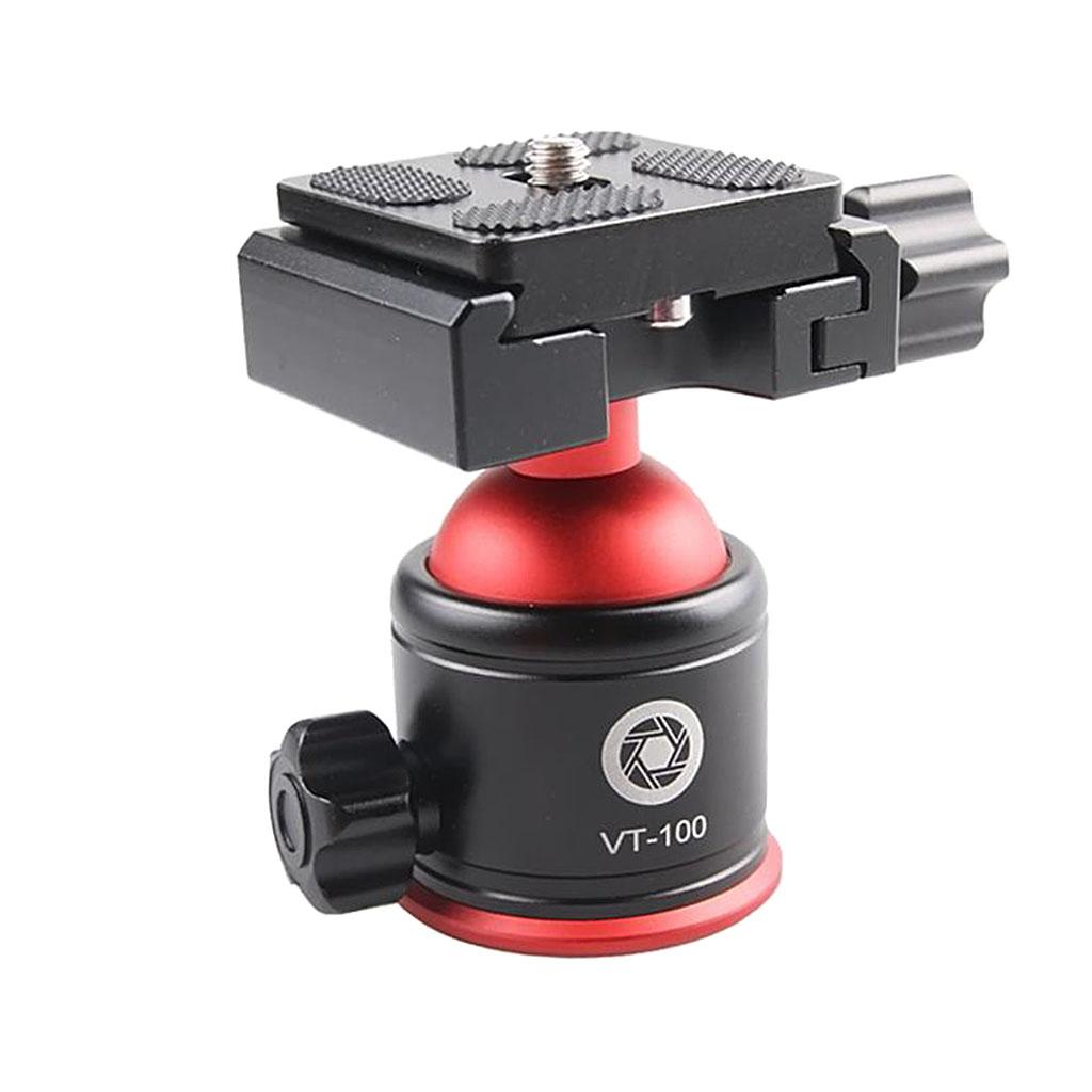 Tripod Ball Head Mount with Quick Plate 1/4 Screw for Camera Phone Light"