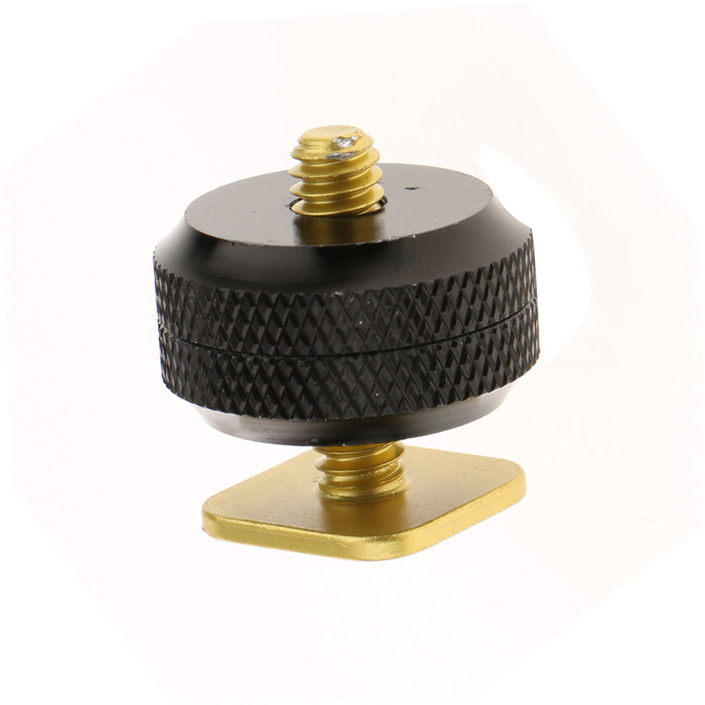 1/4 Dual Nuts Tripod Mount Screw to Flash Digital Camera Hot Shoe Adapter"