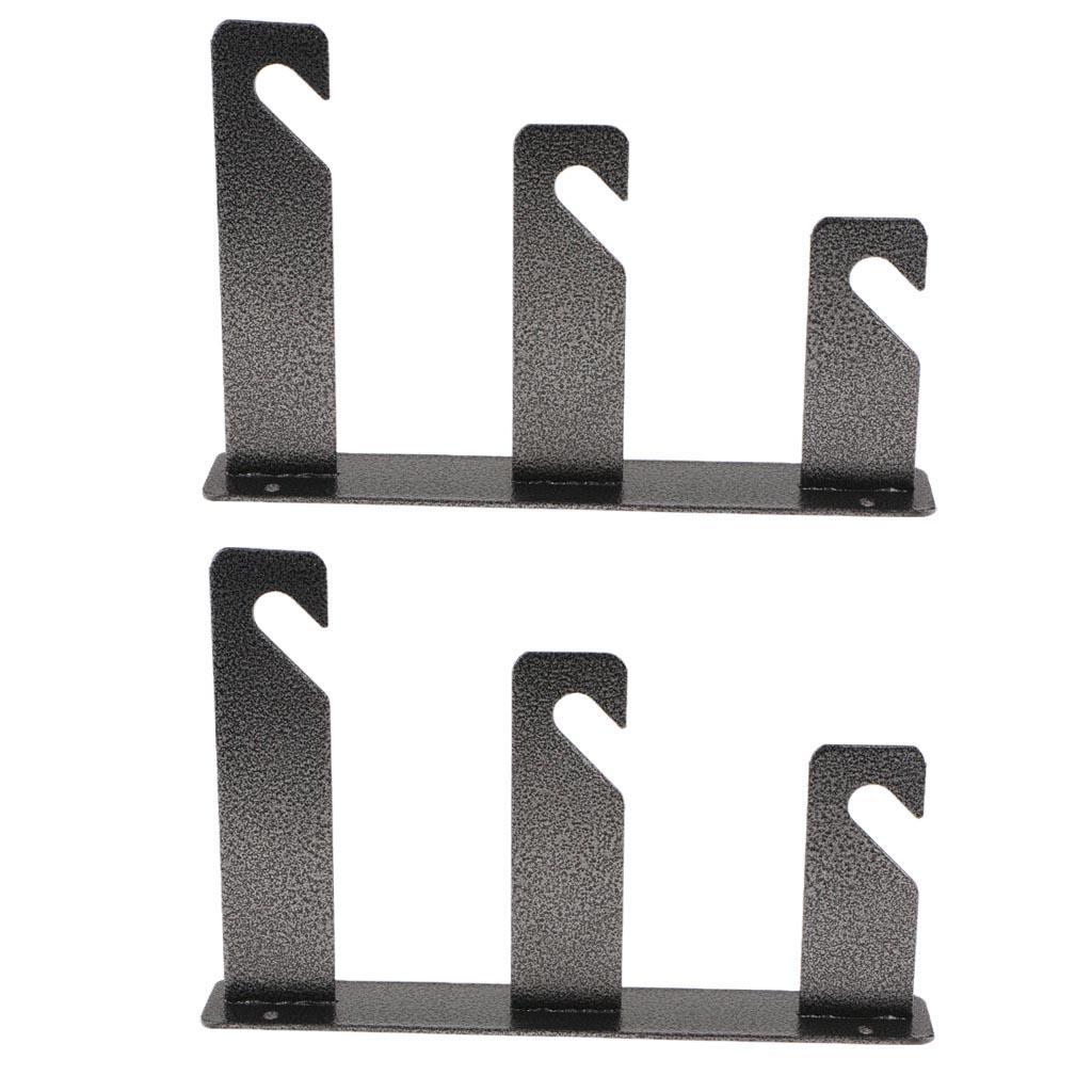 1 Pair 3 Roller Wall Mounting Manual Background Frame Support Bracket Hooks