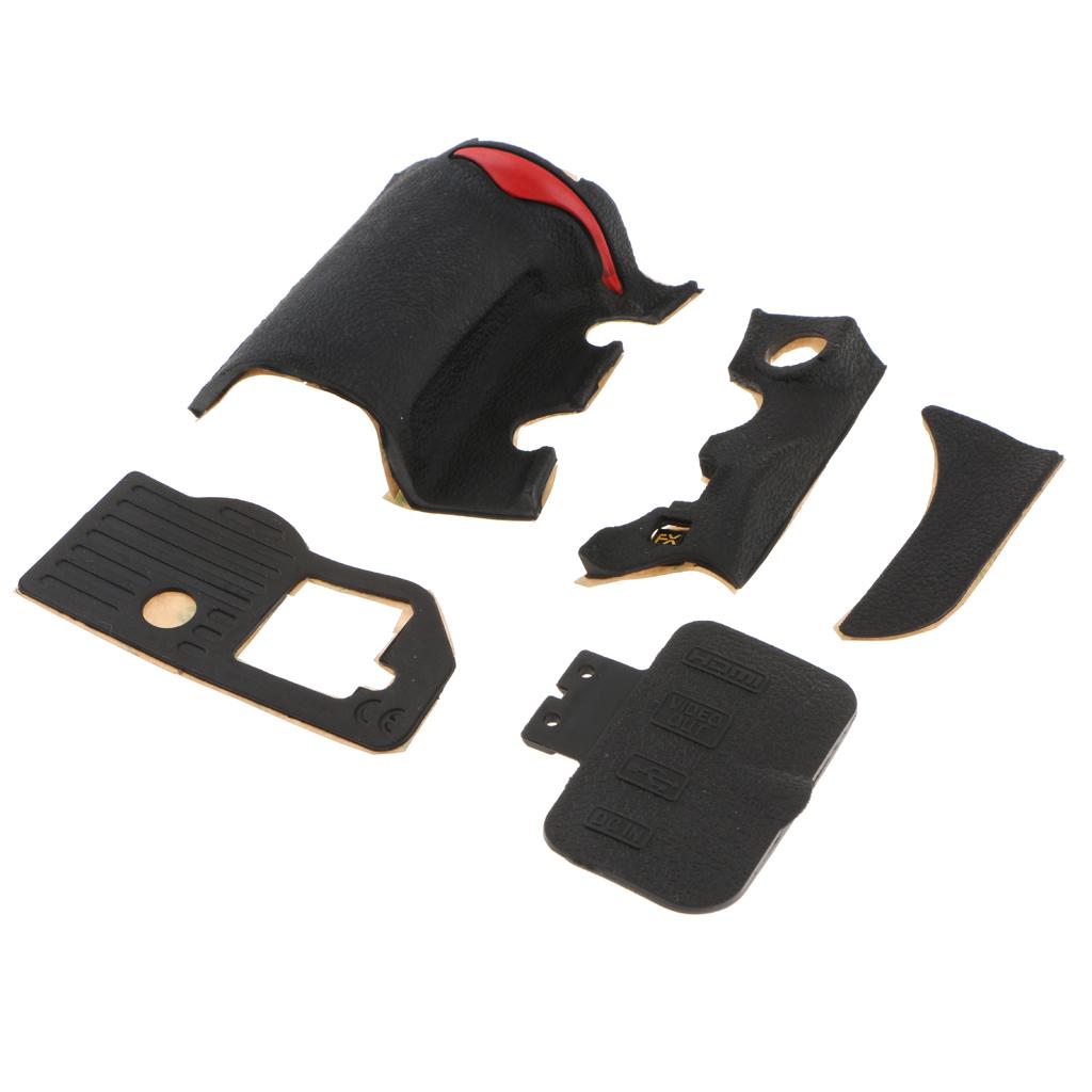 5 Pieces Grip USB Rubber Unit Repair Part for Nikon D700 Front Rear Cover