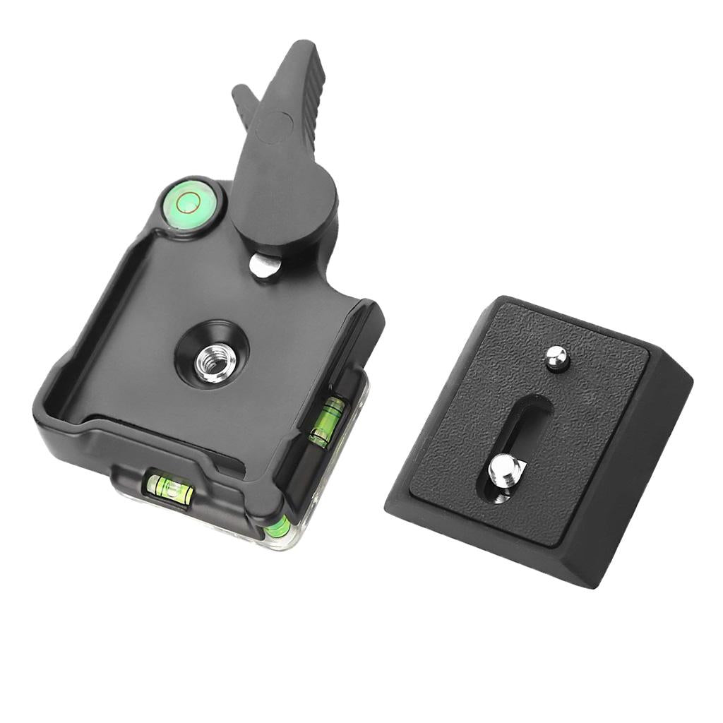 Compact Quick Release Adapter Assembly Platform Clamp + QR Plate Mount Base