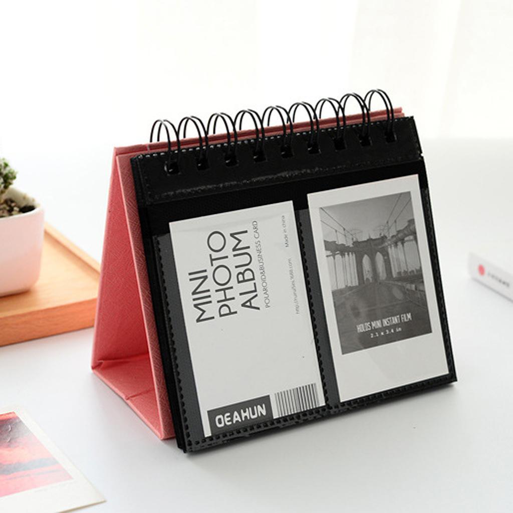 Calendar Vertical Flip Photo Album Self Adhesive Memo Book 68Pockets 3 Blue"