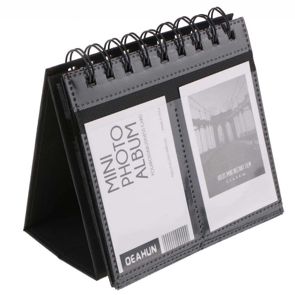 Calendar Vertical Flip Photo Album Self Adhesive Memo Book 68Pocket 3 Black"