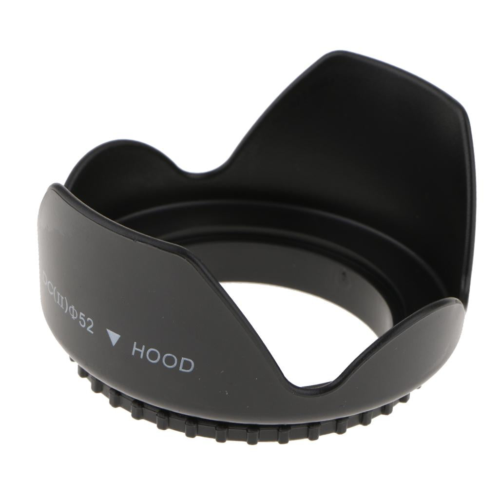 52mm Screw Mount Reversible Tulip Flower Crown Petal Shaped Camera Lens Hood