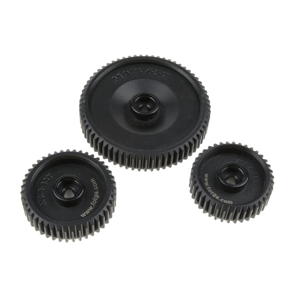 3Pcs Fotga Standard 38T 43T 65T 0.8 Mod Pitch Gear Set for DP500II S DP3000