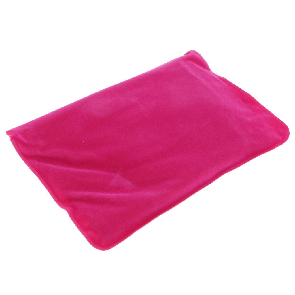 Inflatable U Shaped Neck Pillow Travel Car Air Head Rest Cushion-Rose Red