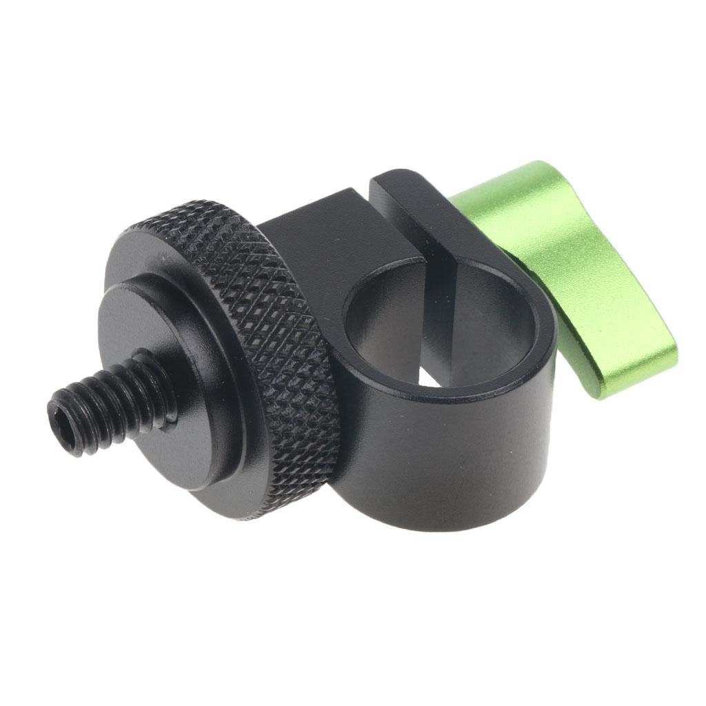 15mm Rail Single Rod Clamp 1/4 Screw for DSLR Camera Shoulder Rig System"