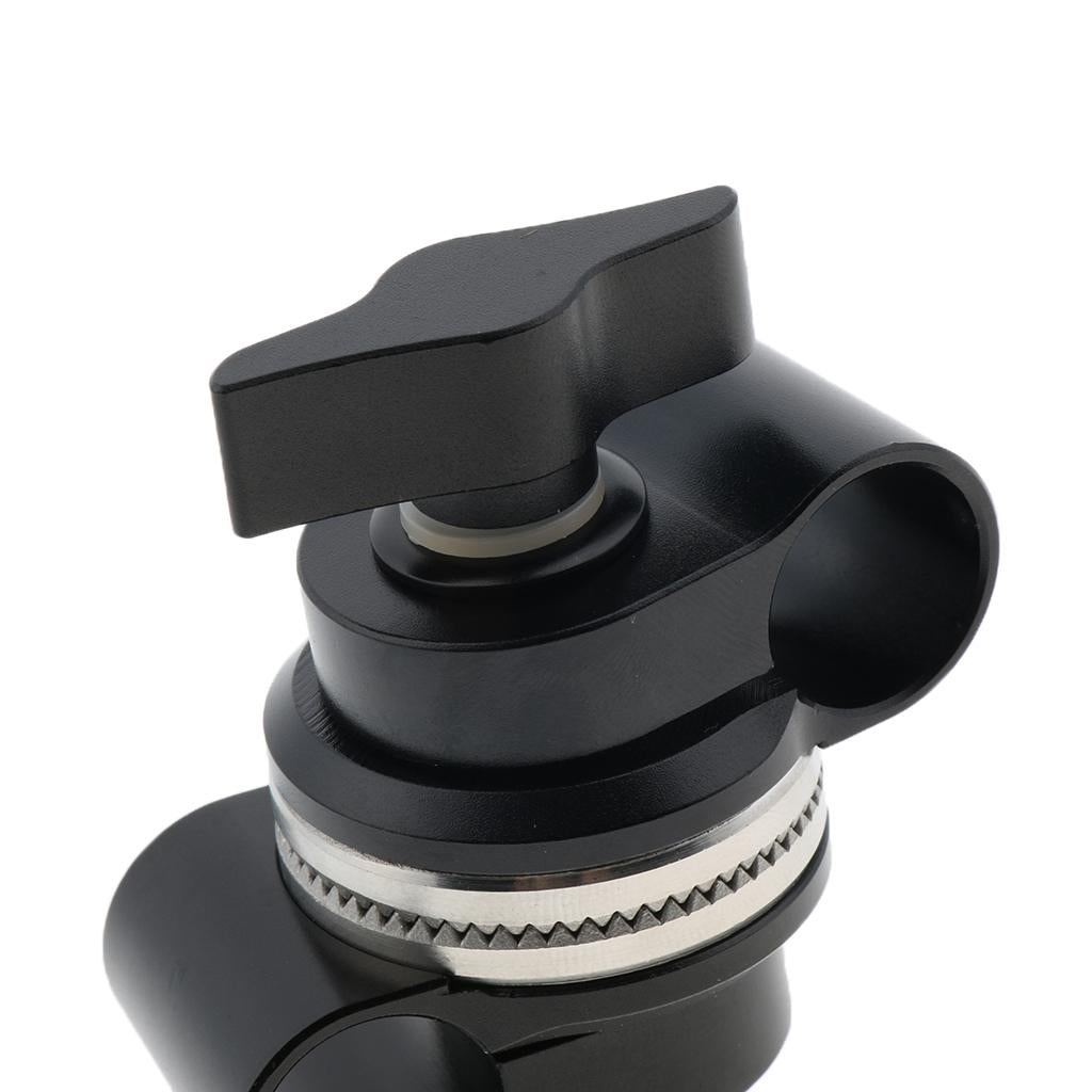 15mm Rail Swivel Rod Clamp for DSLR Camera Shoulder Rig System 360 Degree