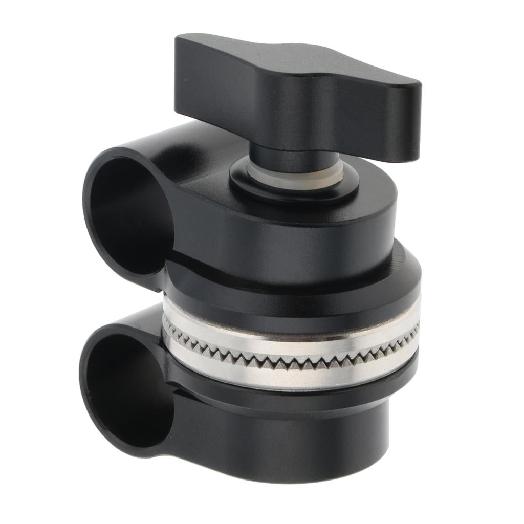15mm Rail Swivel Rod Clamp for DSLR Camera Shoulder Rig System 360 Degree