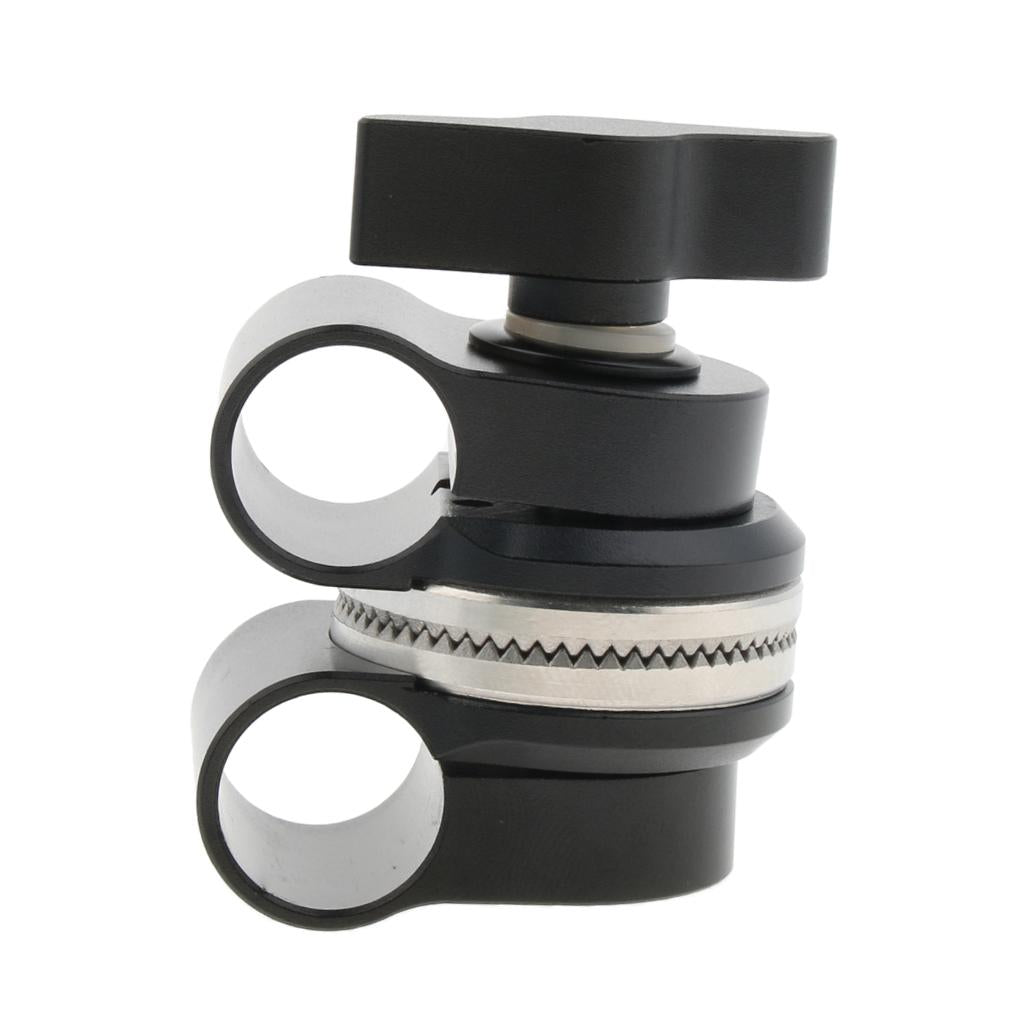 15mm Rail Swivel Rod Clamp for DSLR Camera Shoulder Rig System 360 Degree