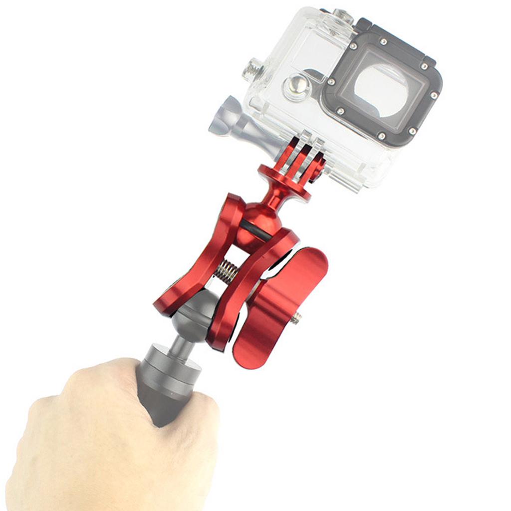 Aluminum Alloy Diving Ball Clamp Mount Bracket Joint Arm for Hero-Red