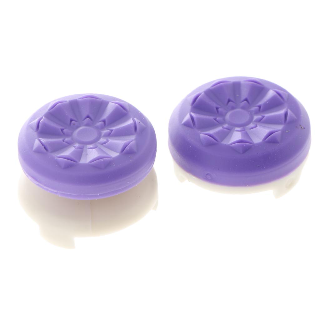 2Pcs Thumb Grips Protector Cap Cover For Playstation 4 PS4 Controller Purple