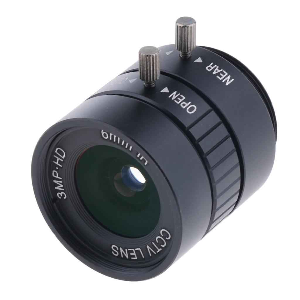 6mm HD 3MP F1.2 Fixed Focus CS Mount Lens for 1/2" CCD CCTV Security Camera