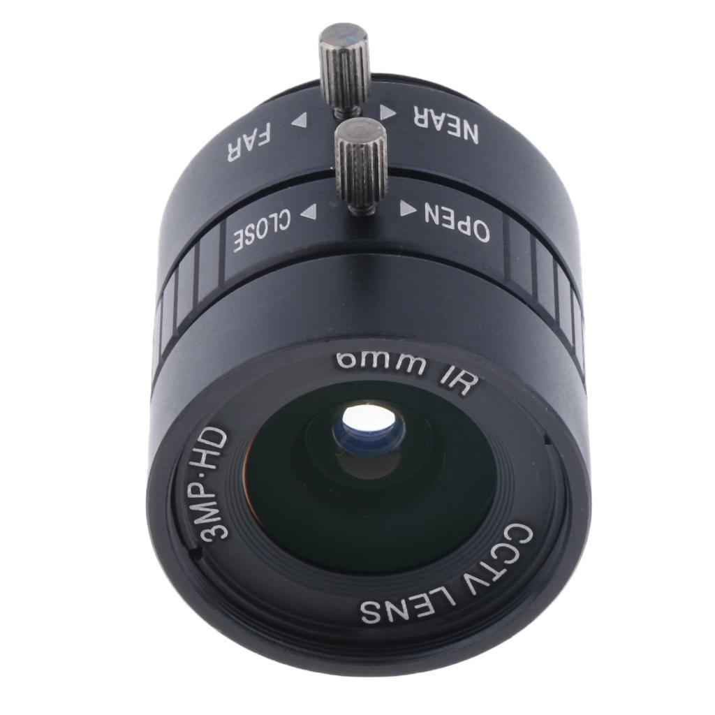6mm HD 3MP F1.2 Fixed Focus CS Mount Lens for 1/2" CCD CCTV Security Camera