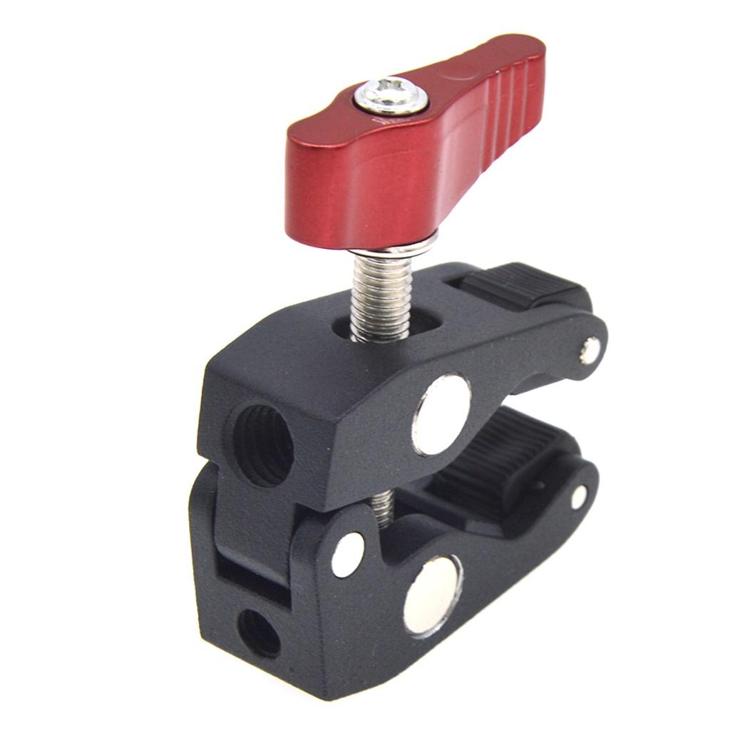 Camera Clamp Mount for Tripod Flash Bracket Studio Light Stand 1/4 3/8""