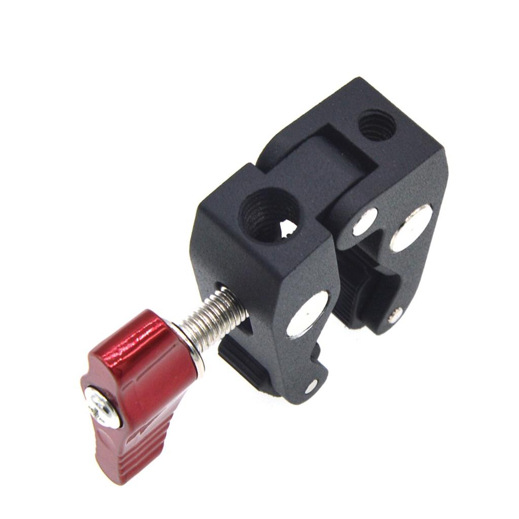 Camera Clamp Mount for Tripod Flash Bracket Studio Light Stand 1/4 3/8""