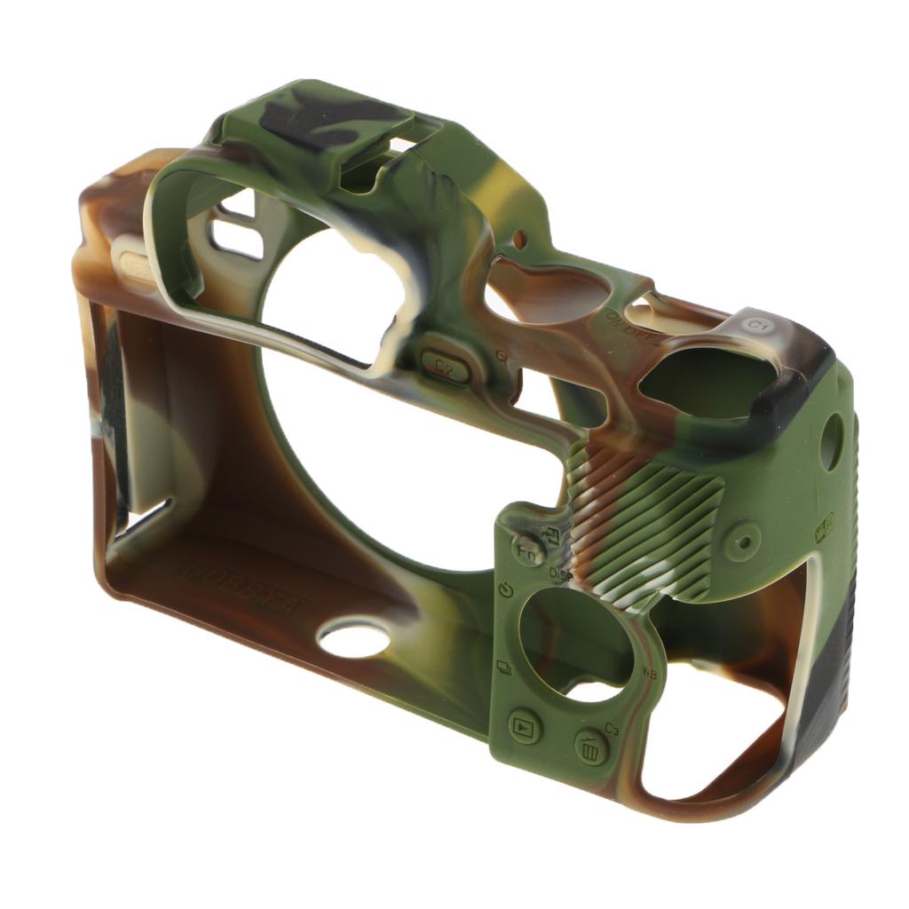 Camouflage Silicone Case Cover Protector Housing Shell for Sony A7 A7R A7S
