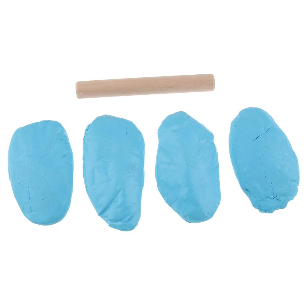 4 in 1 Baby Photo Frame Hand Footprint Touch Inkpad Picture Frame Light Blue