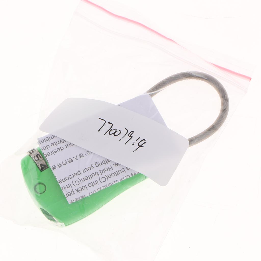 TSA Luggage Travel Suitcase Bag Code Lock 3 Digit Combination Padlock TSA002 Green