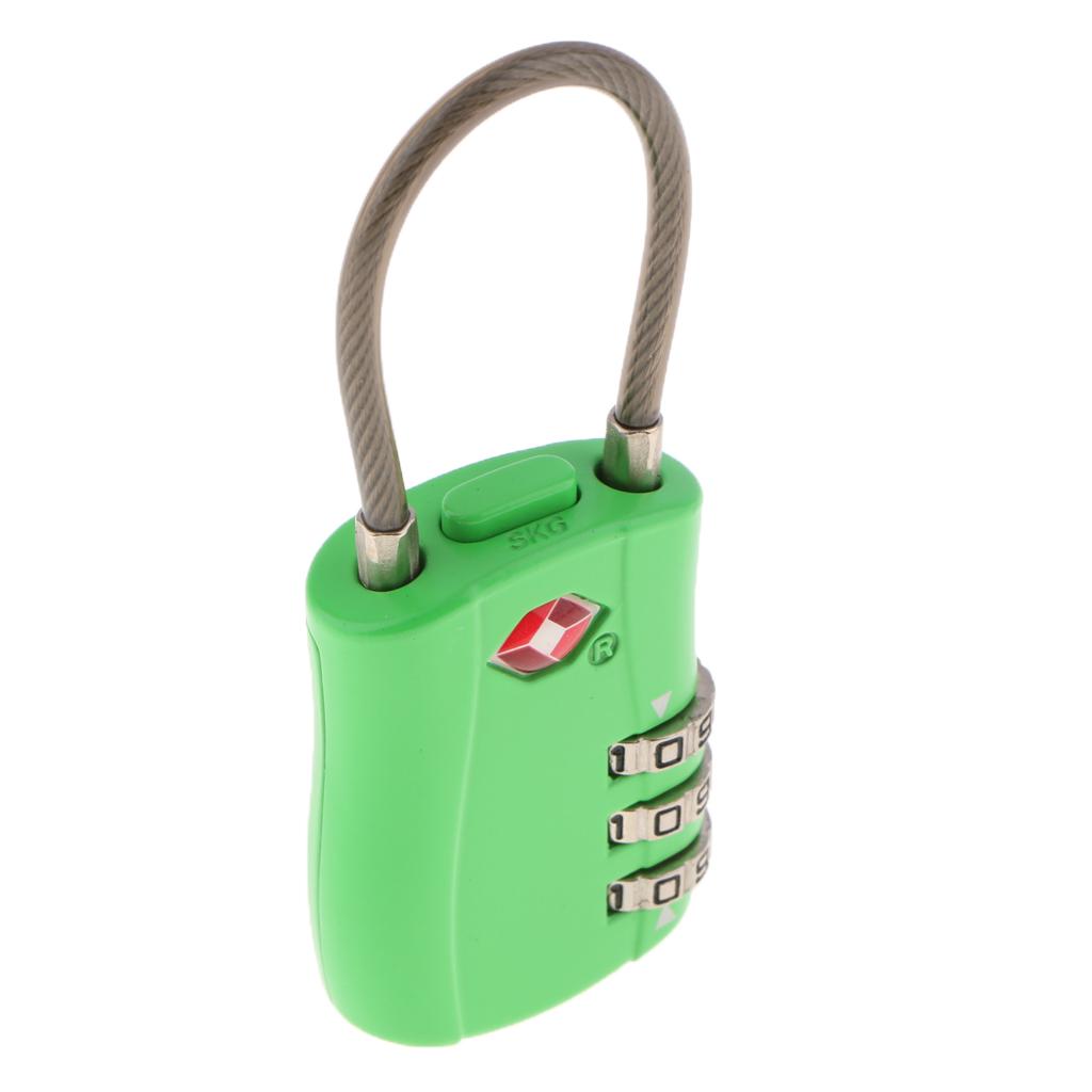 TSA Luggage Travel Suitcase Bag Code Lock 3 Digit Combination Padlock TSA002 Green