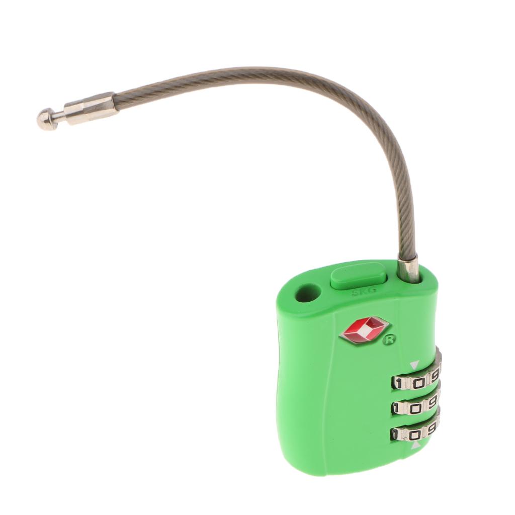 TSA Luggage Travel Suitcase Bag Code Lock 3 Digit Combination Padlock TSA002 Green
