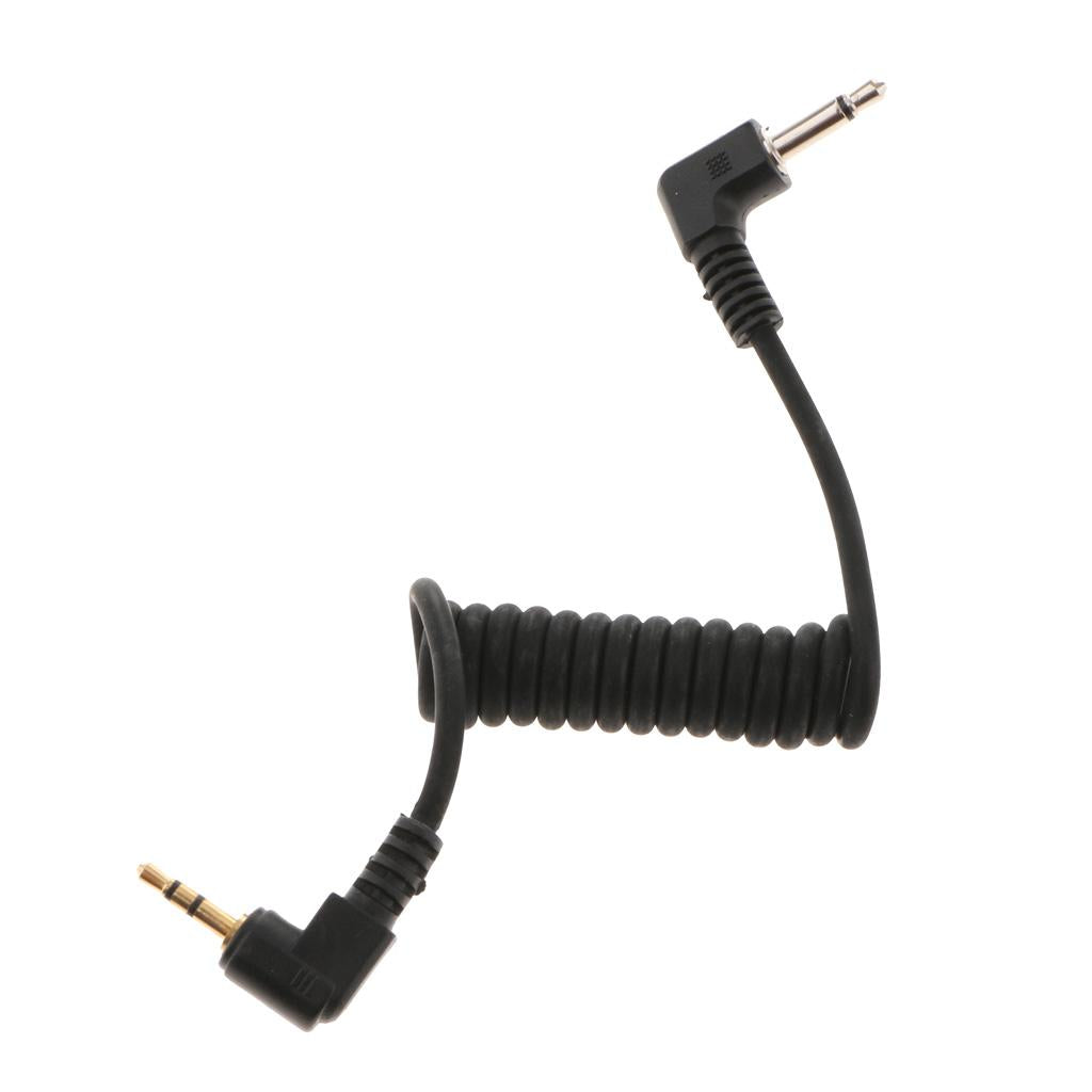 2.5mm to 3.5mm Male Plug Flash PC Sync Cable Cord for 7D 5D II 1D 1DS