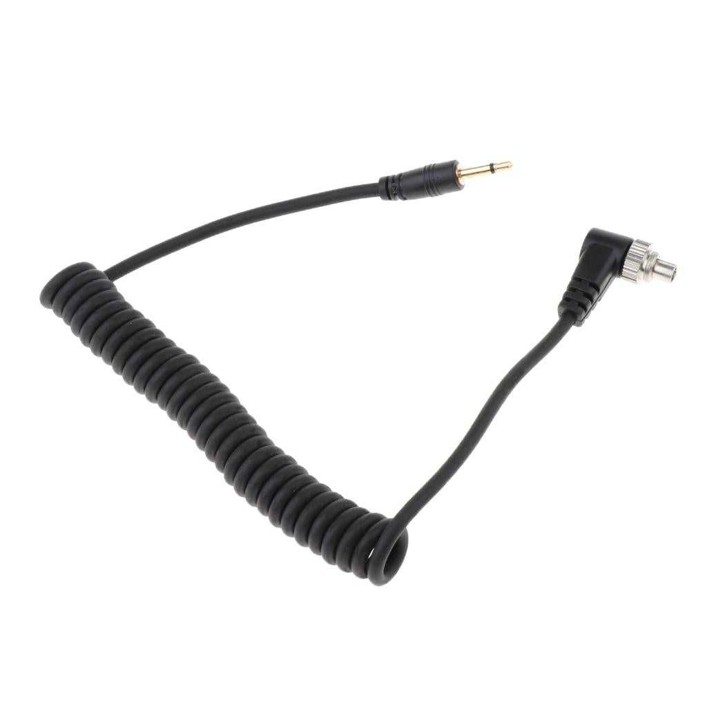 2.5mm to Male Flash PC Sync Cable Cord with Screw Lock for 7D 5D II 1D