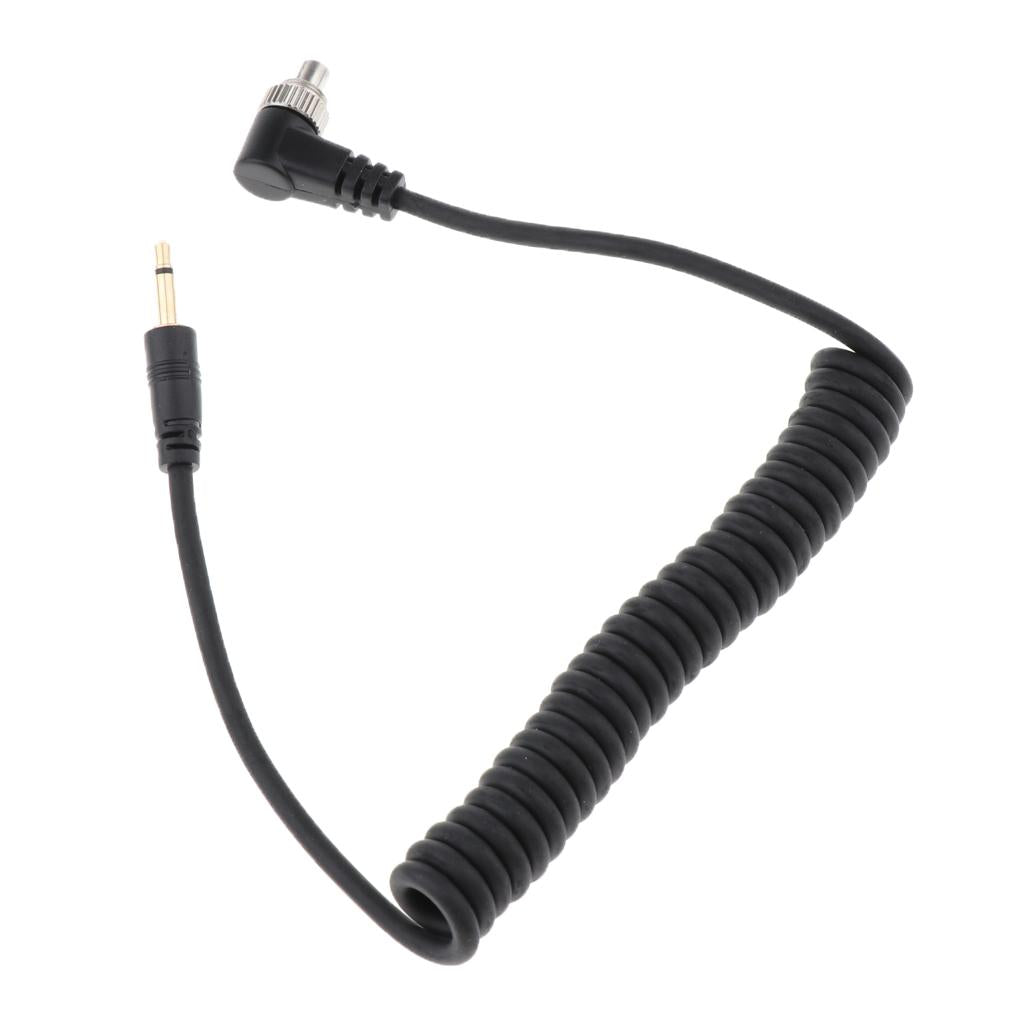 2.5mm to Male Flash PC Sync Cable Cord with Screw Lock for 7D 5D II 1D
