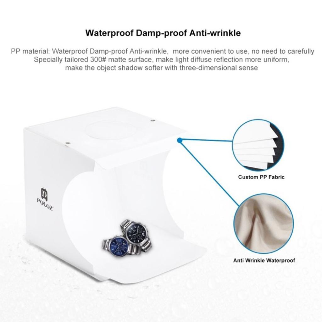 7W Portable Table Photo Studio Box Softbox LED Light Guide Plate Kit 20cm
