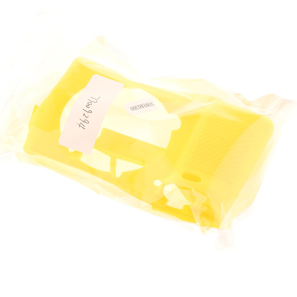 Silicone Camera Case Full Body Protective Cover for Sony A6300 Yellow