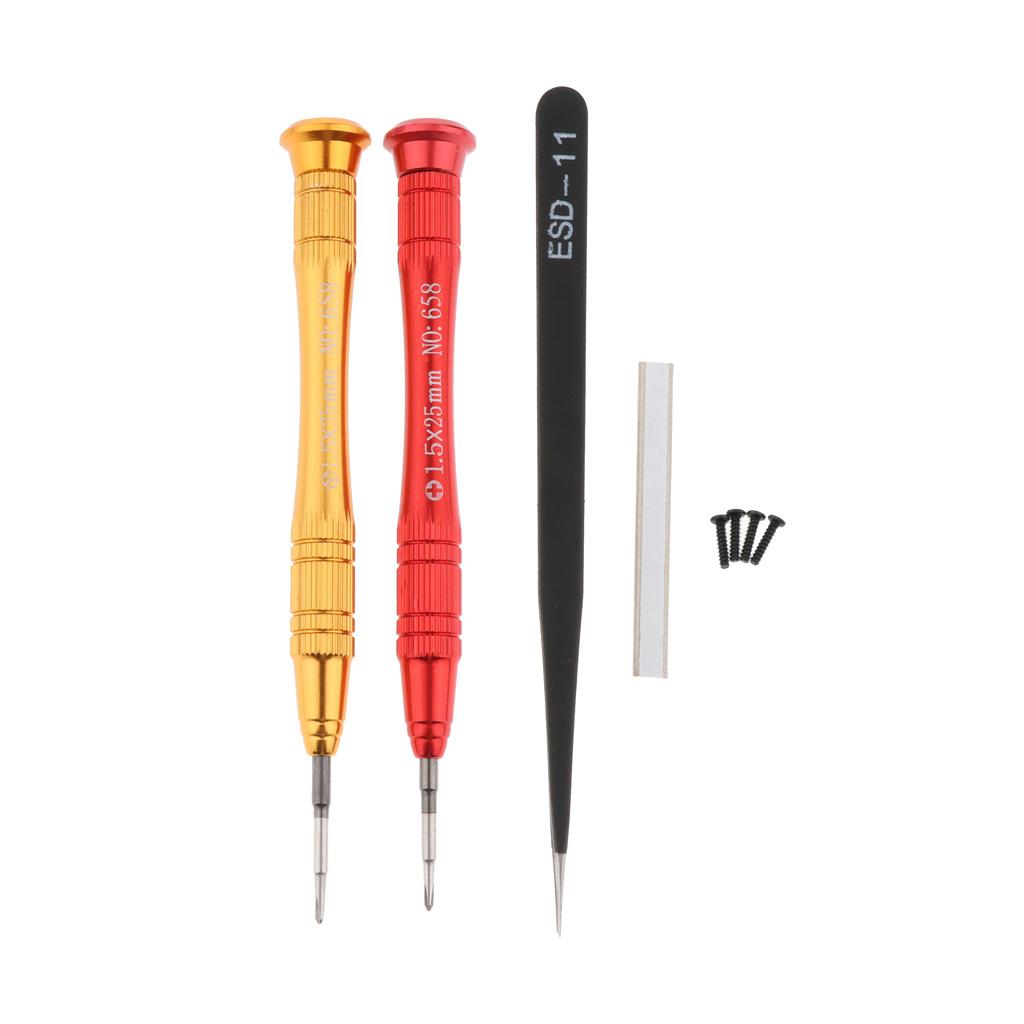 For Nintendo Switch Cross Tri-wing 1.5mm Screwdriver Kit with Tweezer Screws