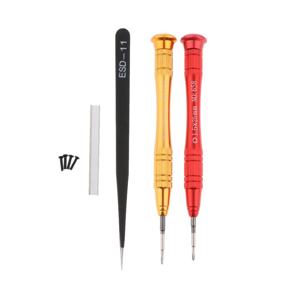 For Nintendo Switch Cross Tri-wing 1.5mm Screwdriver Kit with Tweezer Screws