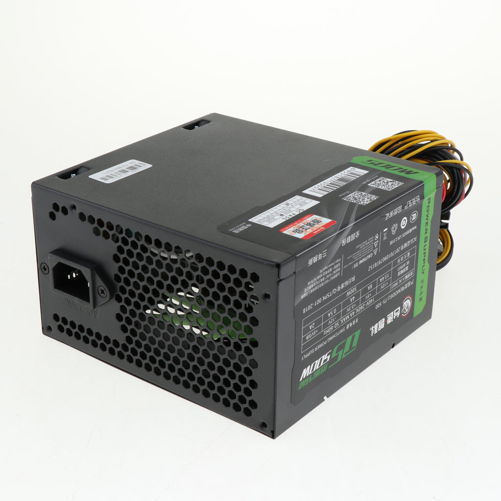500W ATX Power Supply Unit PSU with Silent Cooling Fan for Desktop Computer