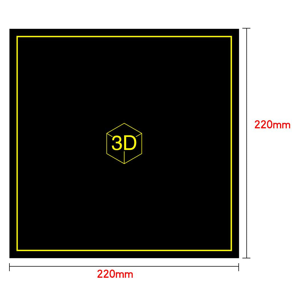 220mm 3D Printers Spring Steel Sheet Heat Bed Platform with Magnetic Sticker